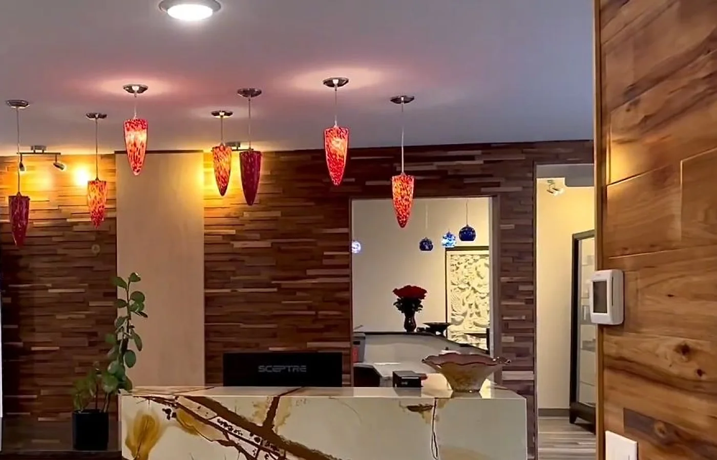 Reception area at The Dermatology, Laser & Vein Center in Cincinnati